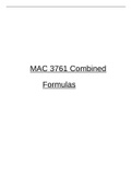 MAC3761 Combined Formulas 