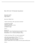 biol-235-unit-19-sample-questions and answers complete solutions