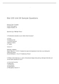 Biol 235 Unit 29 Sample Questions And Answers 