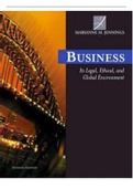 Test Bank For Business its legal ethical and global environment, 10e Jennings Chapter 1_21 Questions And Answers in 682 pages( All Complete Solution)