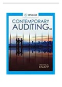 Test Bank For Contemporary Auditing 11th Edition, Michael C. knapp Chapter 1_73 in 425 Pages.