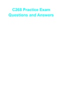 C268 Practice Exam Questions and Answers