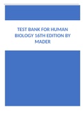 Test Bank for Human Biology 16th Edition by Mader