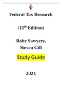 : Federal Tax Research 12th Edition by Roby Sawyers, Steven Gill-|Test bank| Reviewed/Updated for 2021