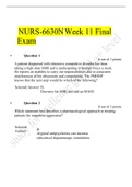 NURS 6630 Final Exam Latest 2021, Walden University