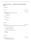 MATH 302 QUIZ 1 – QUESTION AND ANSWERS – SET 2