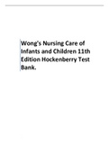 Wongs Nursing Care of Infants and Children 11th Edition Hockenberry Test Bank.
