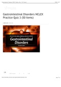 Gastrointestinal Disorders NCLEX Practice Quiz 3 (50 Items)