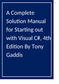 A Complete Solution Manual for Starting out with Visual C#, 4th Edition By Tony Gaddis.pdf