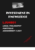 LJU4801 LEGAL PHILOSOPHY PORTFOLIO ASSIGNMENT 4