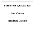 NURS-6531N-8,Adv. Practice Care of Adults Final Exam Decoded