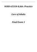 NURS-6531N-8,Adv. Practice Care of Adults Final Exam