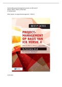 Samenvatting Projectmanagement op basis van icb versie 4 - 4de herziene druk - ipma b, ipma c, ipma-d, ipma pmo, ISBN: 9789401803816  IPMA D Projectmanagement (EASPPM11M4)