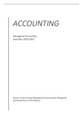 Accounting - Managerial Accounting