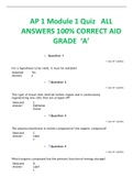 AP 1 Module 1 Quiz   ALL ANSWERS 100% CORRECT AID GRADE  ‘A’