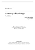 Anatomy & physiology Test Bank By   Elaine N. Marieb Katja Hoehn 4Th Edition With Questions and Answers Fully Covered