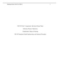 NR 503 Week 5 Assignment: Infectious Disease Paper: Hantavirus