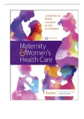 Lowdermilk - Maternity & Women’s Health Care 12th Edition Test Bank[ ANSWERED]