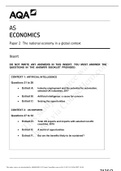 AS ECONOMICS Paper 2 The national economy in a global context question paper