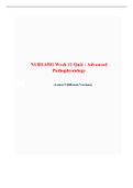 NURS 6501N Week 11 Quiz -(Latest 5 Versions), NURS 6501  Advanced Pathophysiology
