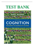 TEST BANK FOR COGNITION - THE SCIENCE OF THE MIND SIXTH EDITION BY DANIEL REISBERG