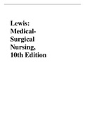 Lewis' Medical-Surgical Nursing 10th Edition Test Bank| 68 Chapters Comprehensively Covered| Excellent Guide For Your Exam| Download for Grade A+