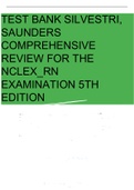 NURSING 112023 : Silvestri: Saunders Comprehensive Review for the NCLEX-RN® Examination, 5th Edition Pharmacology; Test Bank A+ Guide.