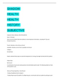 SHADOW HEALTH HEALTH HISTORY SUBJECTIVE