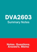 DVA2603 - Summarised NOtes