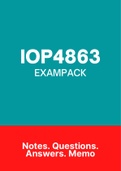 IOP4863 (ExamPACK, Tut201 MEMOS)