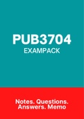 PUB3704 - EXAM PACK (2022)