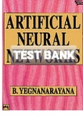 Exam (elaborations) TEST BANK FOR Artificial Neural Networks By B. Yegnanarayana (Instructors Solution Manual) 
