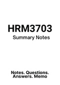 HRM3703 - Notes (Summary) 