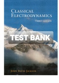 TEST BANK FOR Jackson's Electrodynamics 3rd Edition By John David Jackson  