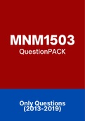 MNM1503 - Exam Question PACK (2013-2019)