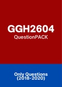 GGH2604 - Exam Question PACK (2018-2020)