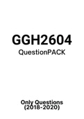 GGH2604 - Exam Question Papers (2018-2020) 