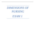 NUR2058 Dimensions of Nursing Practice EXAM 1 MODULE 1 - 3