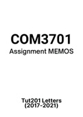 COM3701 - Combined Tut201 Letters (2017-2021) 