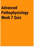 Advanced Pathophysiology Week 7 Quiz 
