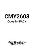 CMY2603 - Exam Questions PACK (2016-2020)