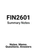 FIN2601 - Summary Notes (Financial Management)