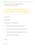 Test Bank for Essentials of Cultural Anthro- pology 3rd Edition by Bailey 2