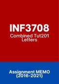 INF3708 - Assignment Tut201 feedback (Questions & Answers) (2016-2021) 