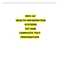 HESI A2 Health Information Systems Test Bank Complete Test Preparation(2020/2021)