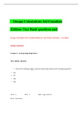 Dosage Calculations 3rd Canadian Edition– Test Bank questions and answers solution updated 2020