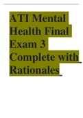 ATI Mental Health Final Exam 3 Complete with Rationales BUNDLE 2021