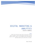 Digital Marketing Analytics - Lecture & Article Summaries