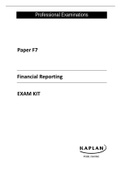 Professional Examinations Paper F7 Financial Reporting EXAM KIT