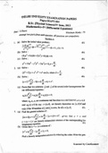 DU- Differential Equations- Past year papers